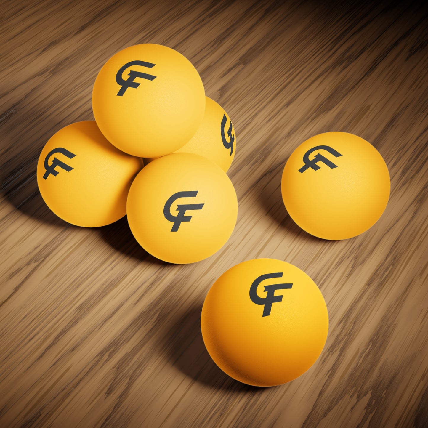 Ping Pong Balls (6 Pack) — White Table Tennis Balls with CF Logo — Practice & Recreation