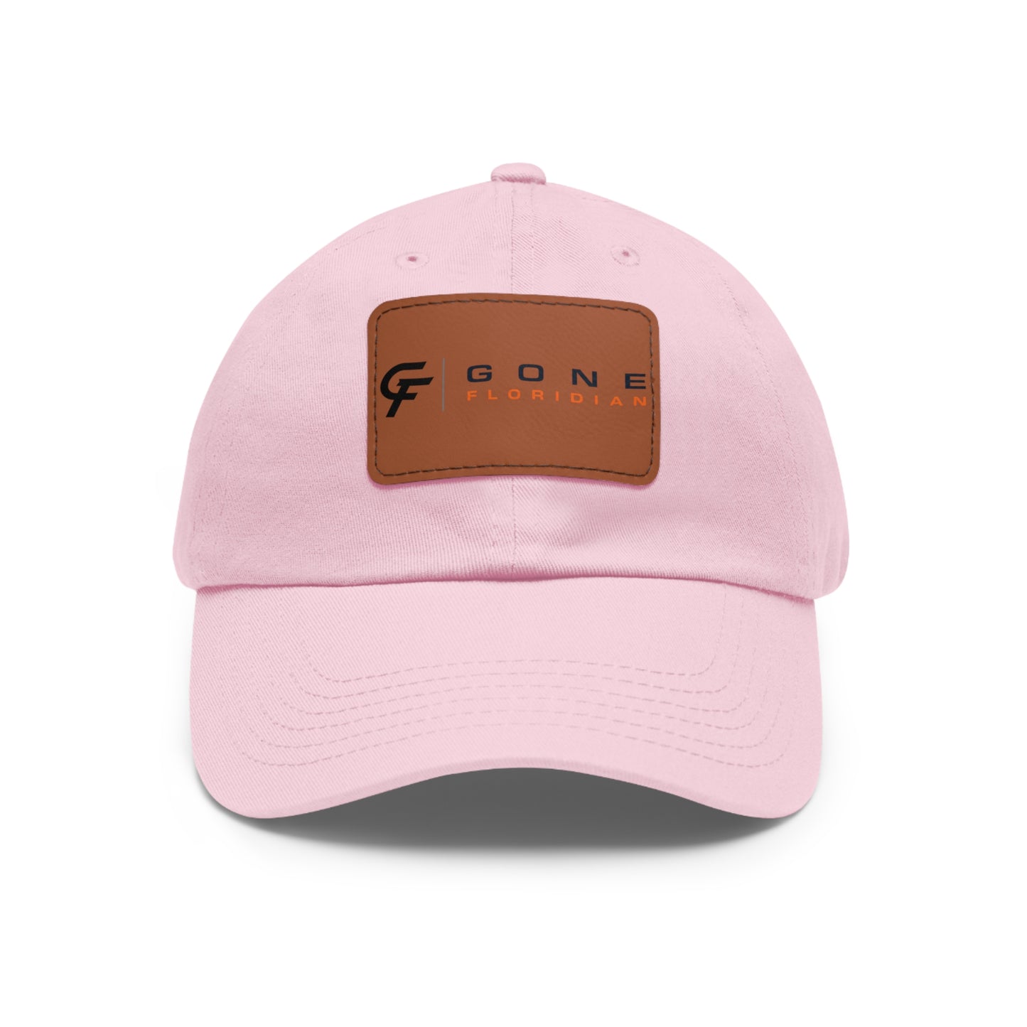 Leather Patch Dad Hat — Gone Floridian Logo