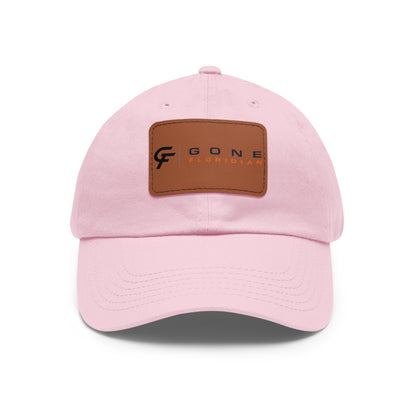 Leather Patch Dad Hat — Gone Floridian Logo