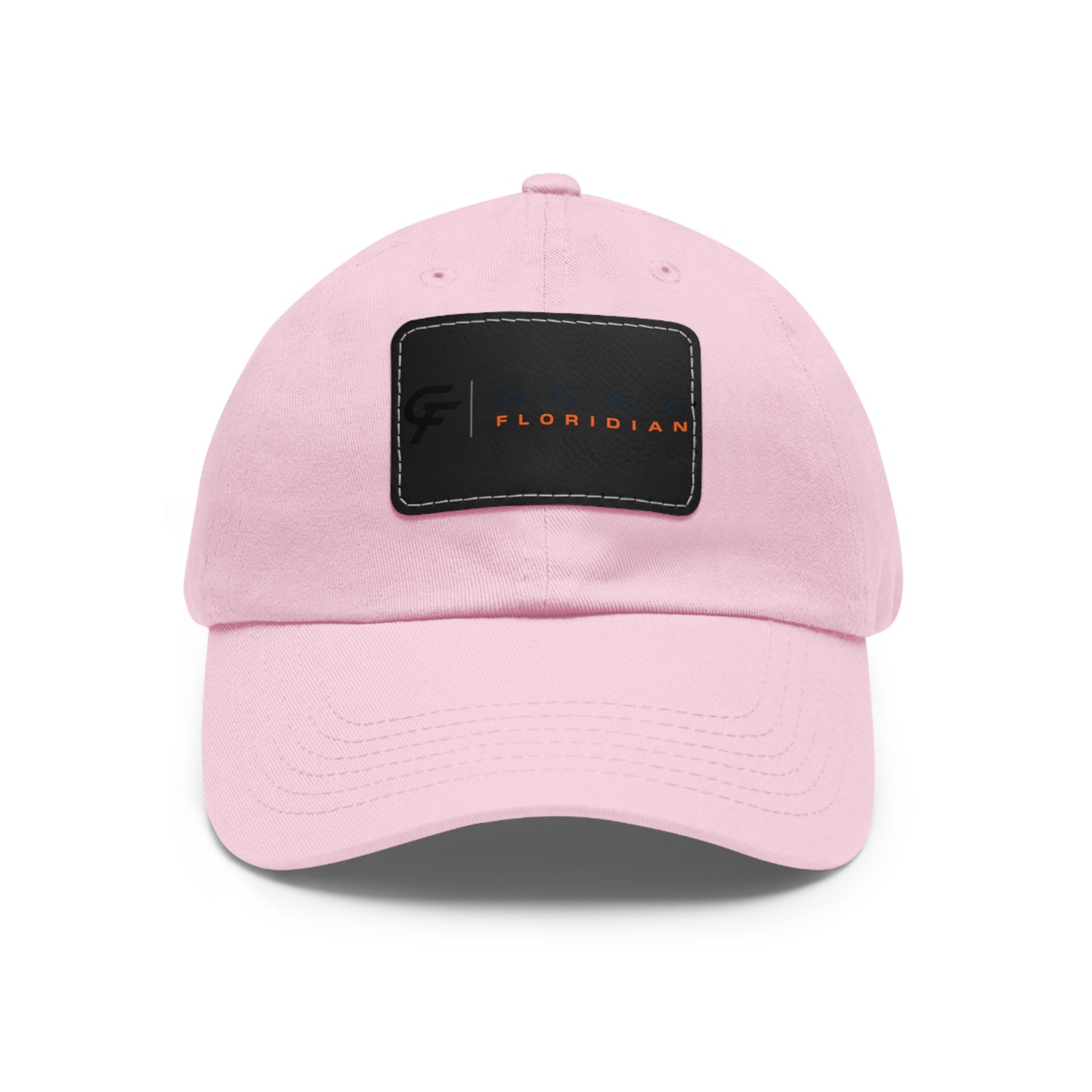 Leather Patch Dad Hat — Gone Floridian Logo