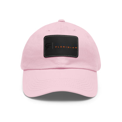 Leather Patch Dad Hat — Gone Floridian Logo