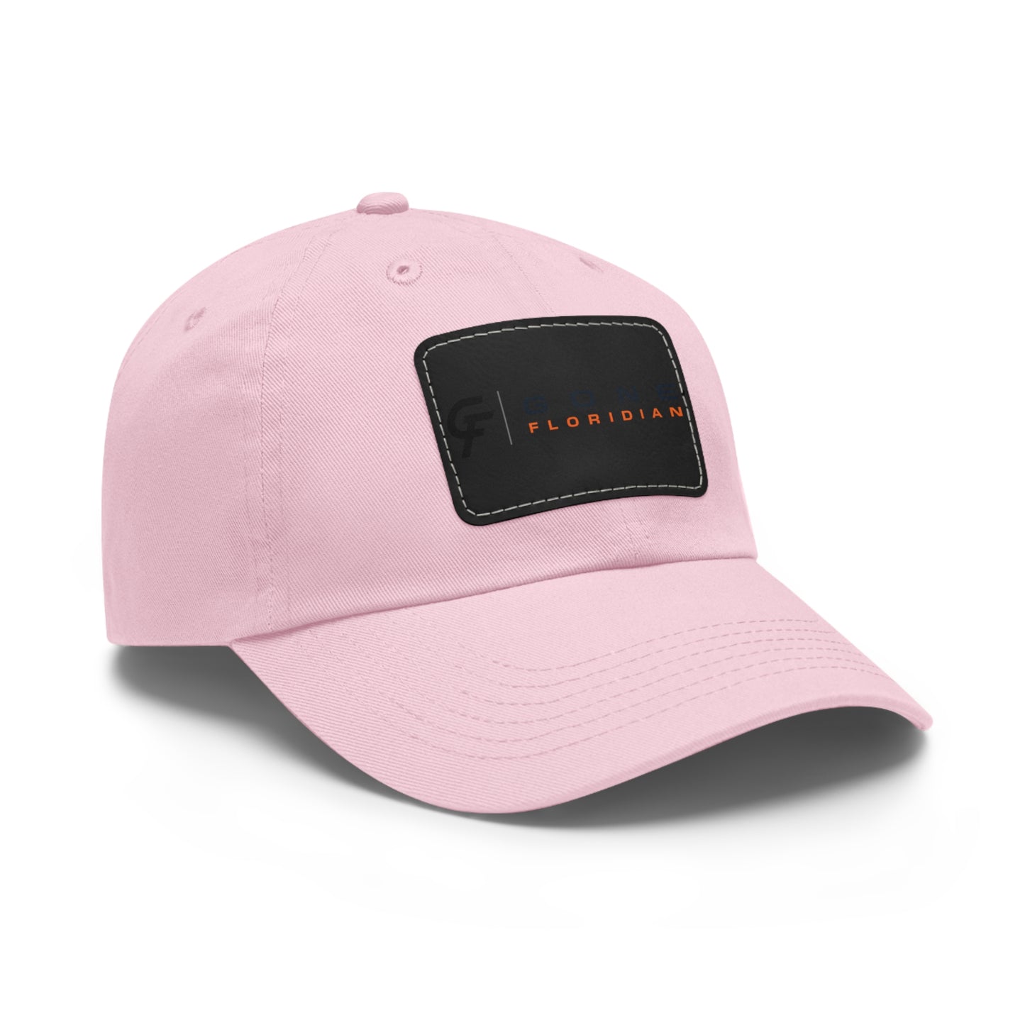 Leather Patch Dad Hat — Gone Floridian Logo