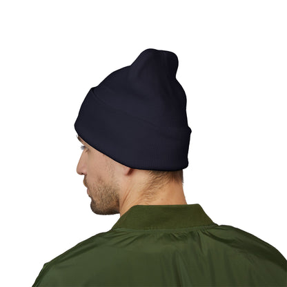 Embroidered Cuffed Beanie — Minimal CF Logo Knit Hat