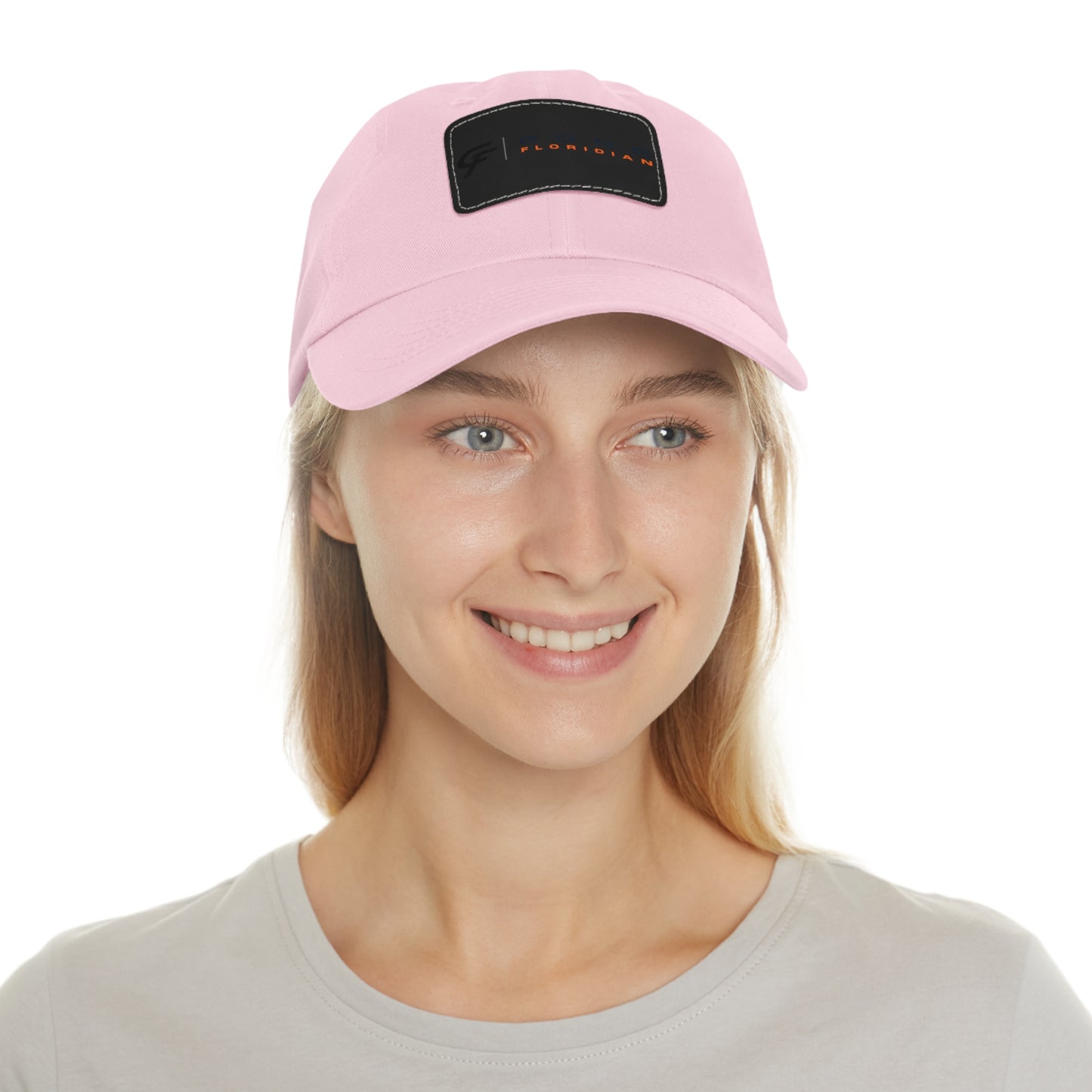 Leather Patch Dad Hat — Gone Floridian Logo