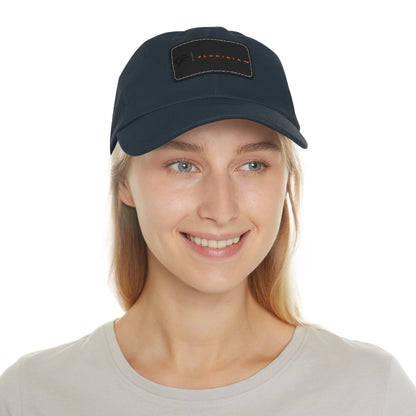Leather Patch Dad Hat — Gone Floridian Logo