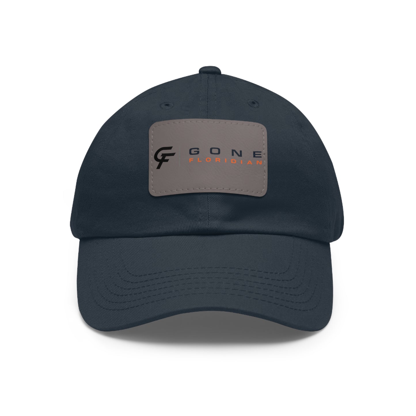 Leather Patch Dad Hat — Gone Floridian Logo