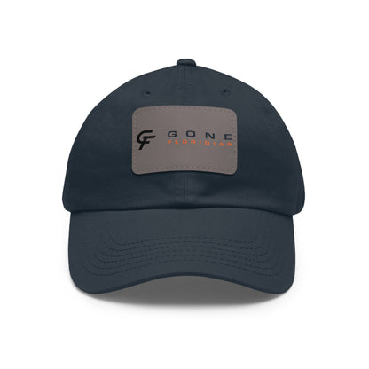 Leather Patch Dad Hat — Gone Floridian Logo