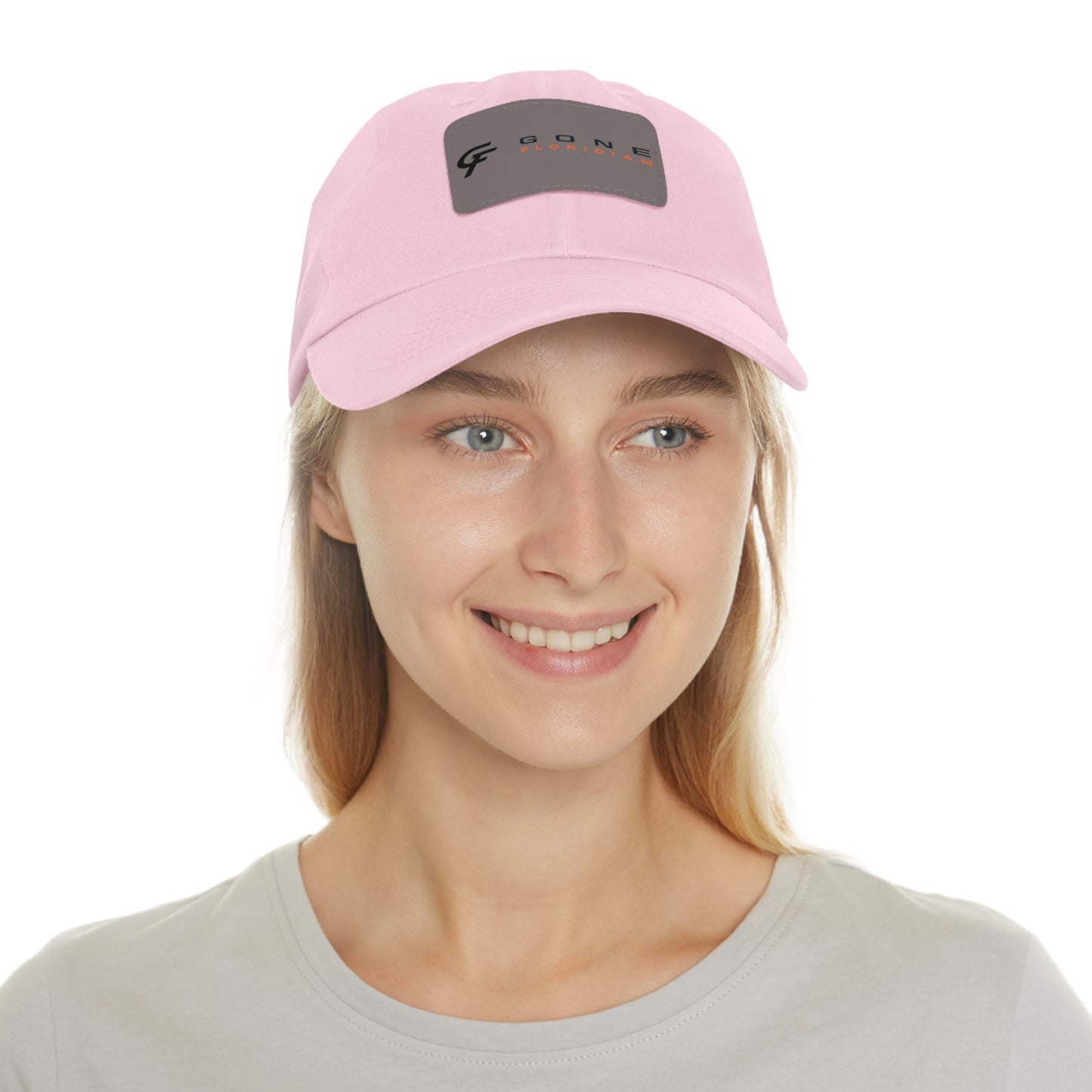 Leather Patch Dad Hat — Gone Floridian Logo