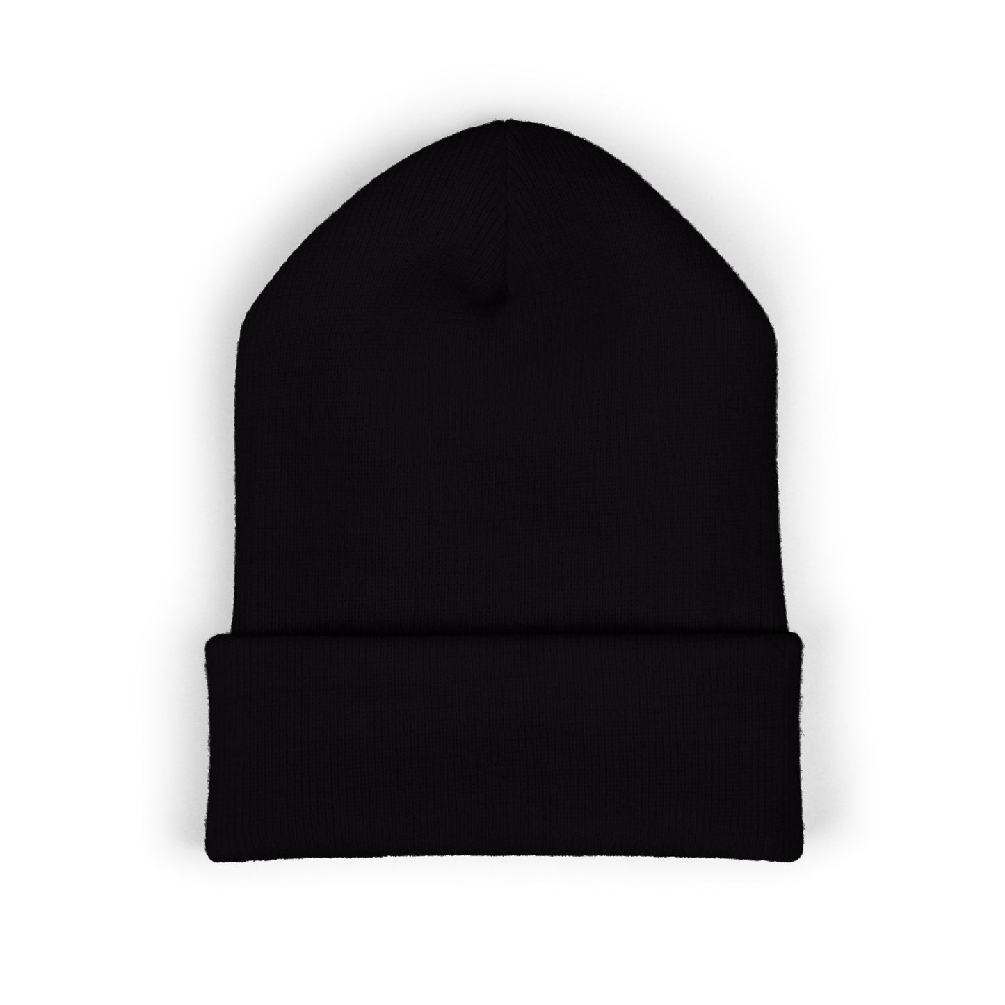 Embroidered Cuffed Beanie — Minimal CF Logo Knit Hat