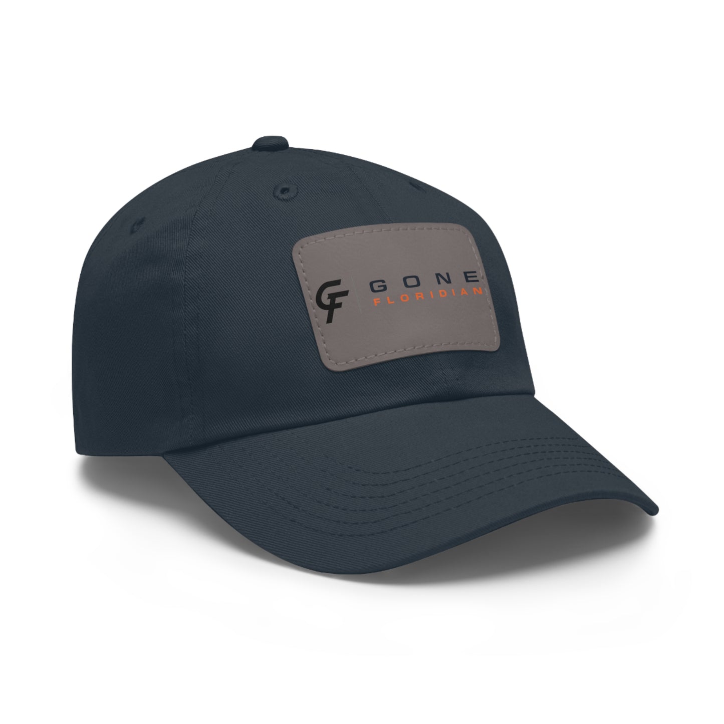 Leather Patch Dad Hat — Gone Floridian Logo