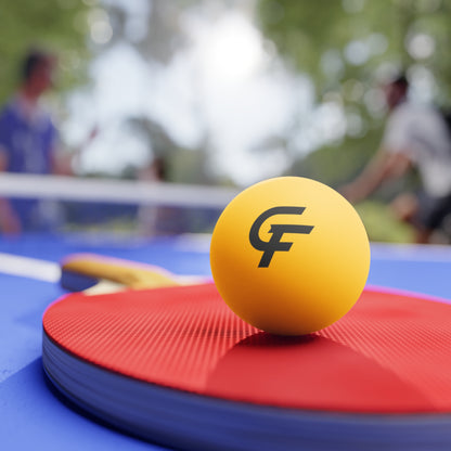 Ping Pong Balls (6 Pack) — White Table Tennis Balls with CF Logo — Practice & Recreation