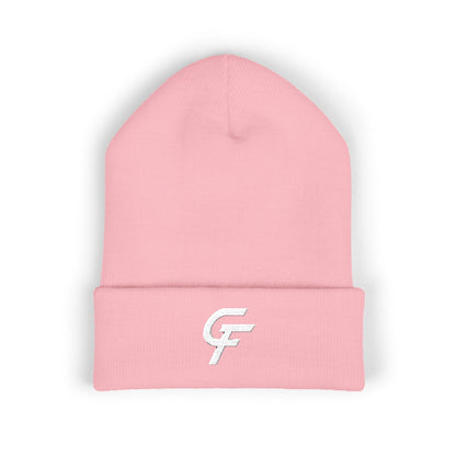 Embroidered Cuffed Beanie — Minimal CF Logo Knit Hat