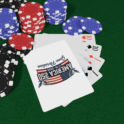 America 250 Poker Playing Cards - 'Gone Floridian' Patriotic Deck (1776–2026)