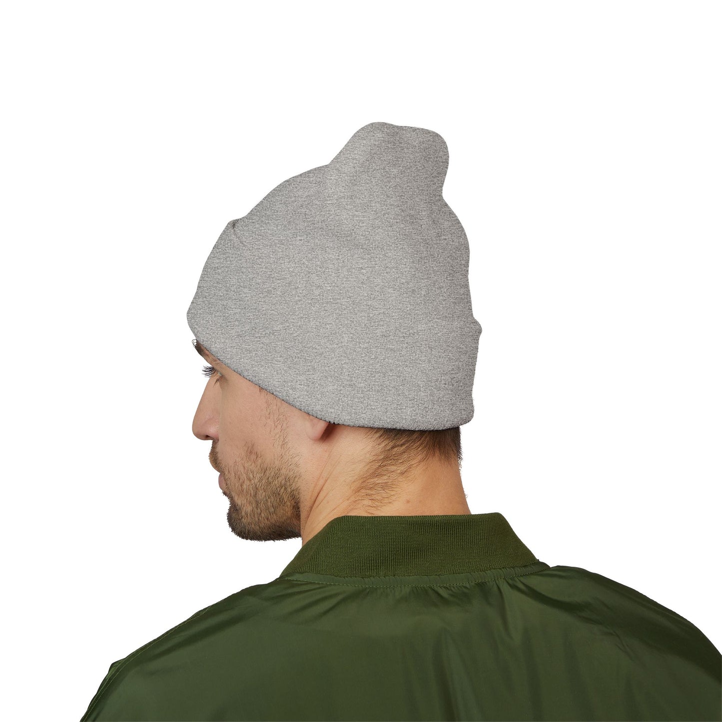 Embroidered Cuffed Beanie — Minimal CF Logo Knit Hat
