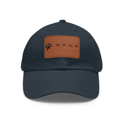 Leather Patch Dad Hat — Gone Floridian Logo