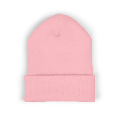 Embroidered Cuffed Beanie — Minimal CF Logo Knit Hat