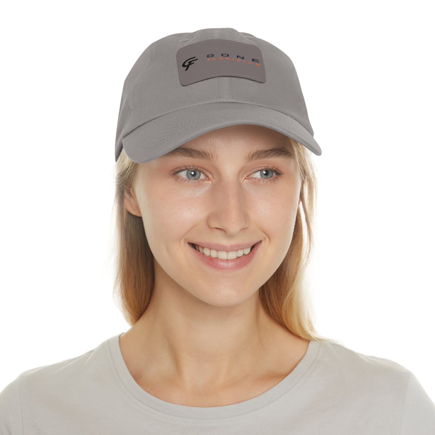 Leather Patch Dad Hat — Gone Floridian Logo