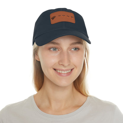 Leather Patch Dad Hat — Gone Floridian Logo