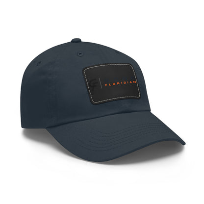 Leather Patch Dad Hat — Gone Floridian Logo