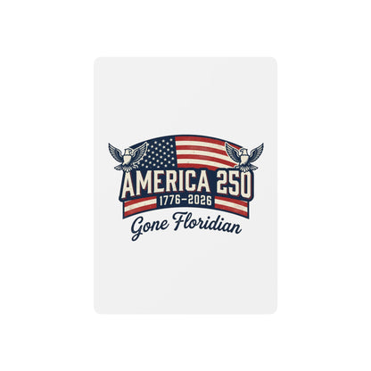 America 250 Poker Playing Cards - 'Gone Floridian' Patriotic Deck (1776–2026)