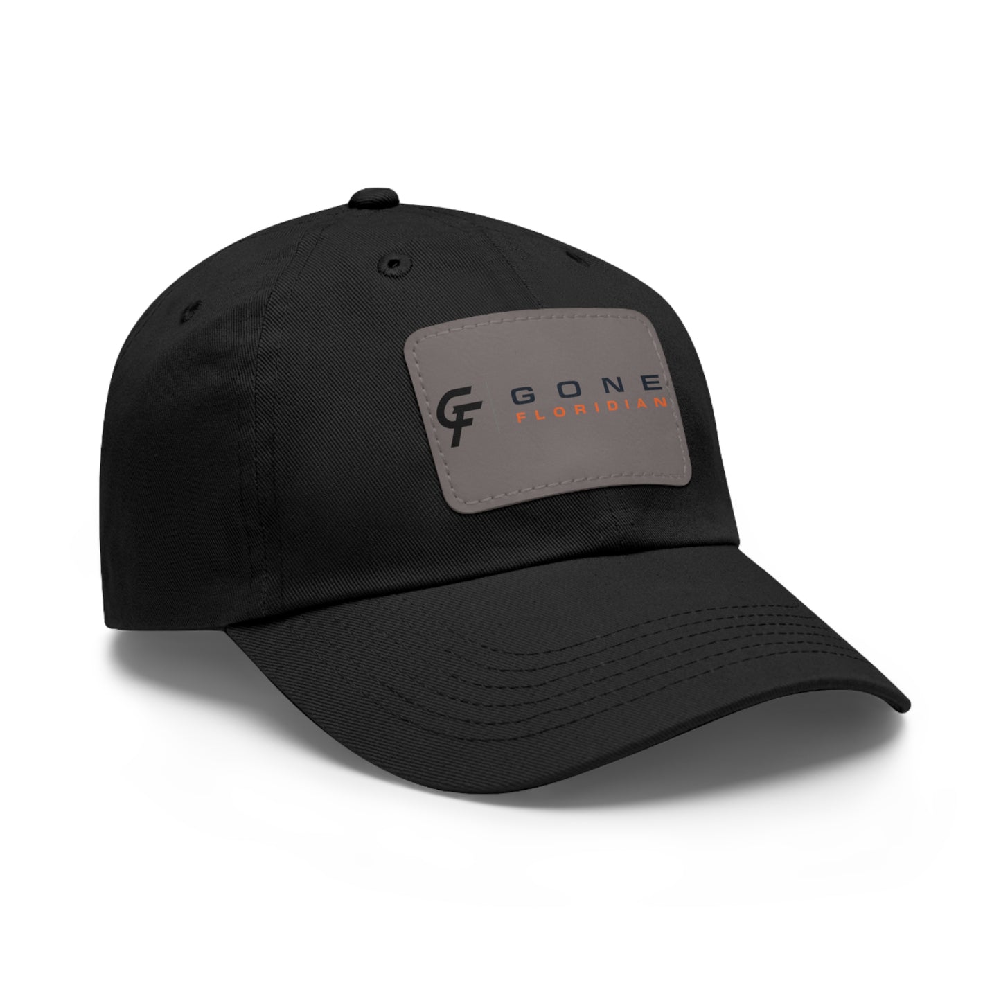 Leather Patch Dad Hat — Gone Floridian Logo