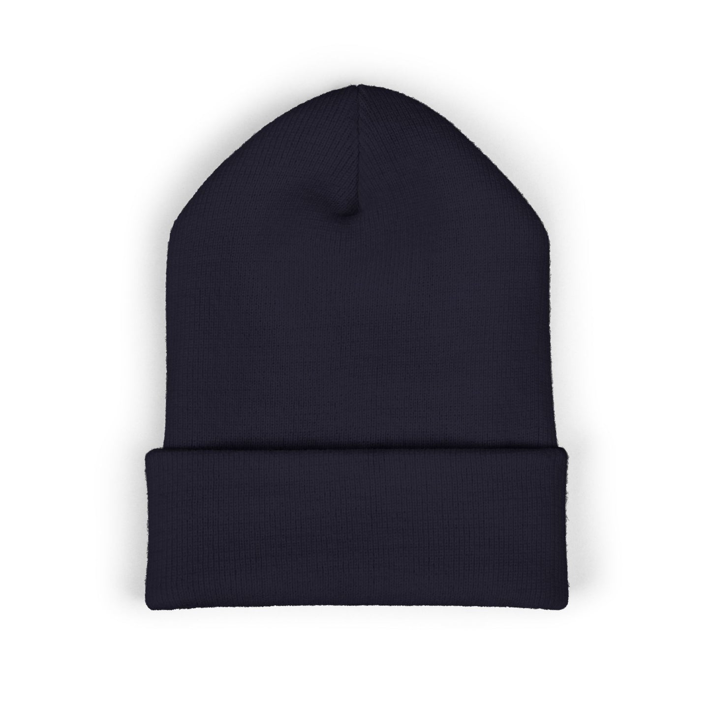 Embroidered Cuffed Beanie — Minimal CF Logo Knit Hat