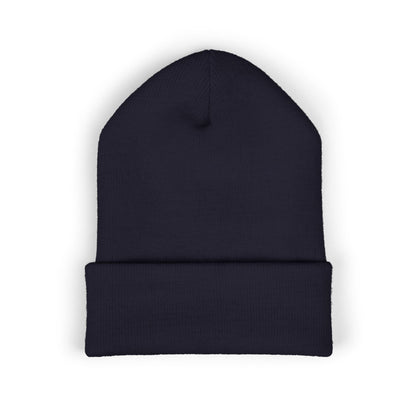 Embroidered Cuffed Beanie — Minimal CF Logo Knit Hat