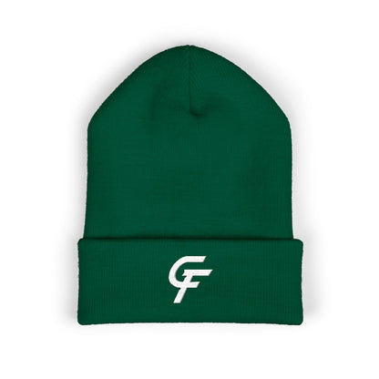 Embroidered Cuffed Beanie — Minimal CF Logo Knit Hat