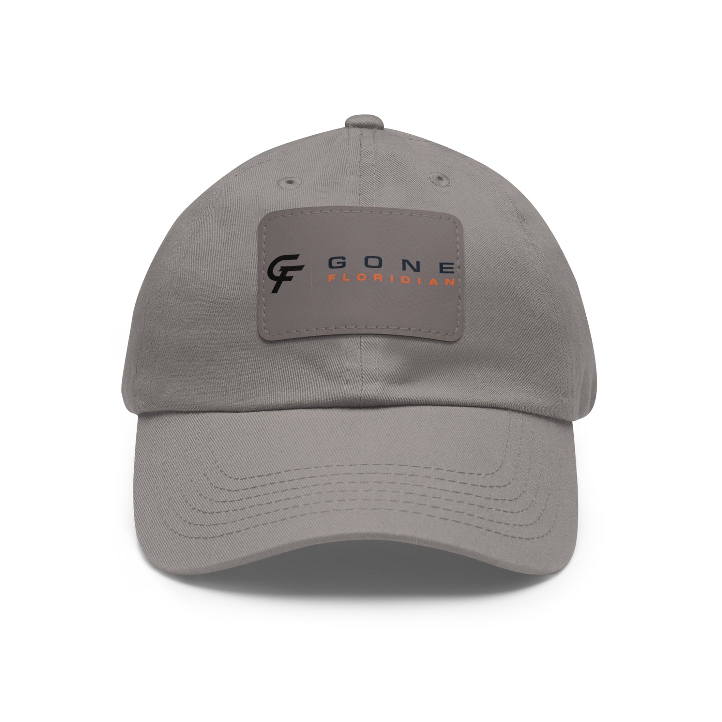 Leather Patch Dad Hat — Gone Floridian Logo