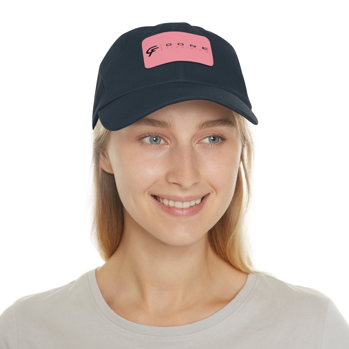 Leather Patch Dad Hat — Gone Floridian Logo