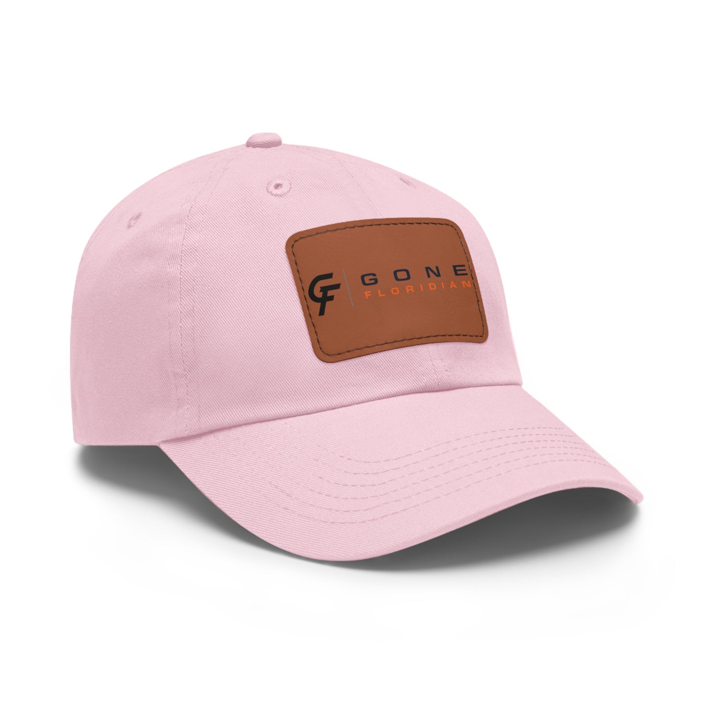 Leather Patch Dad Hat — Gone Floridian Logo