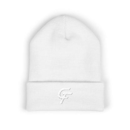 Embroidered Cuffed Beanie — Minimal CF Logo Knit Hat