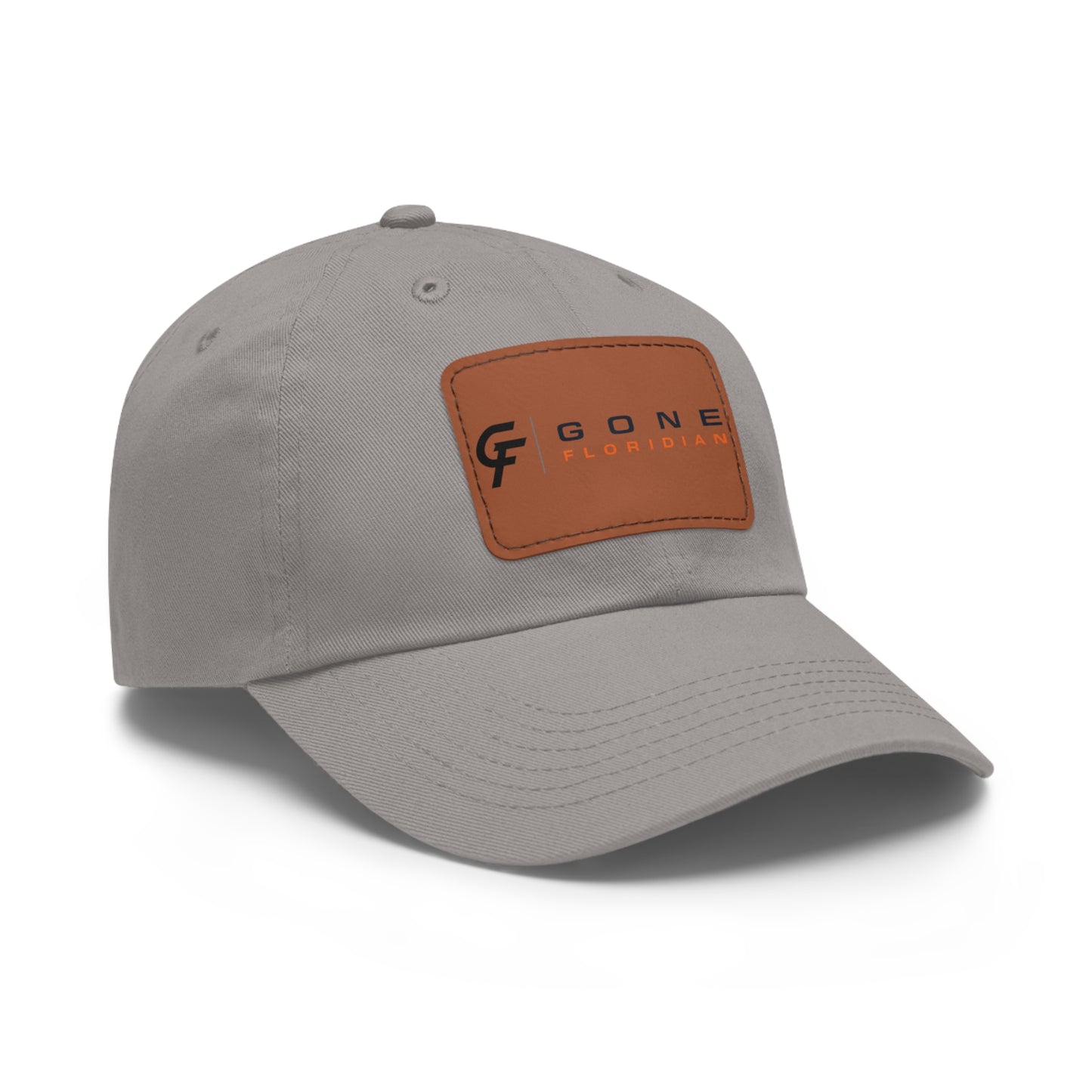 Leather Patch Dad Hat — Gone Floridian Logo