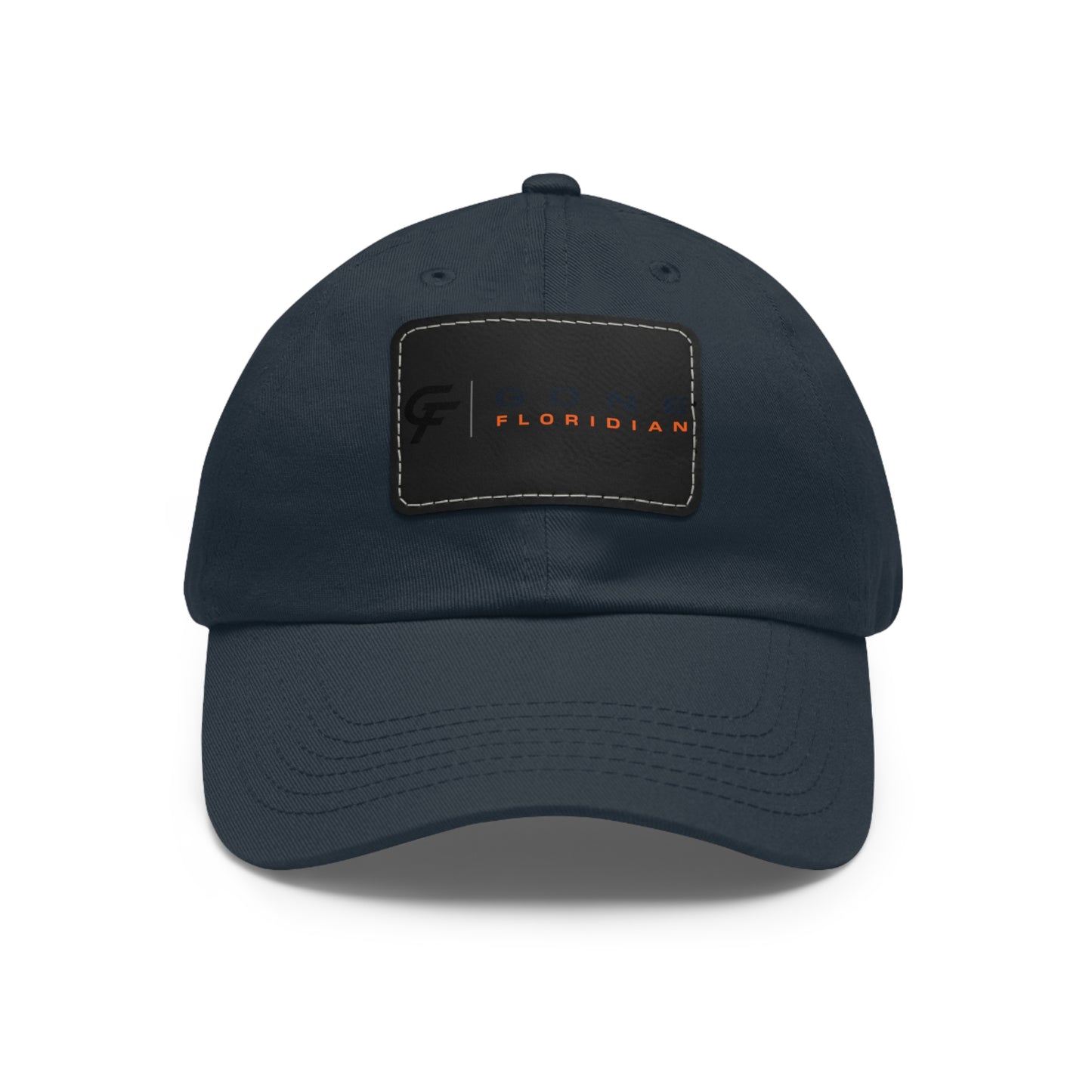 Leather Patch Dad Hat — Gone Floridian Logo