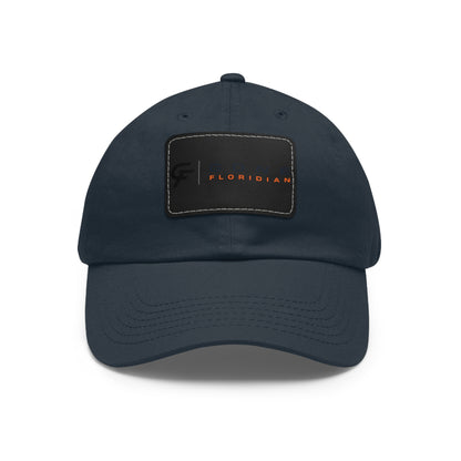 Leather Patch Dad Hat — Gone Floridian Logo