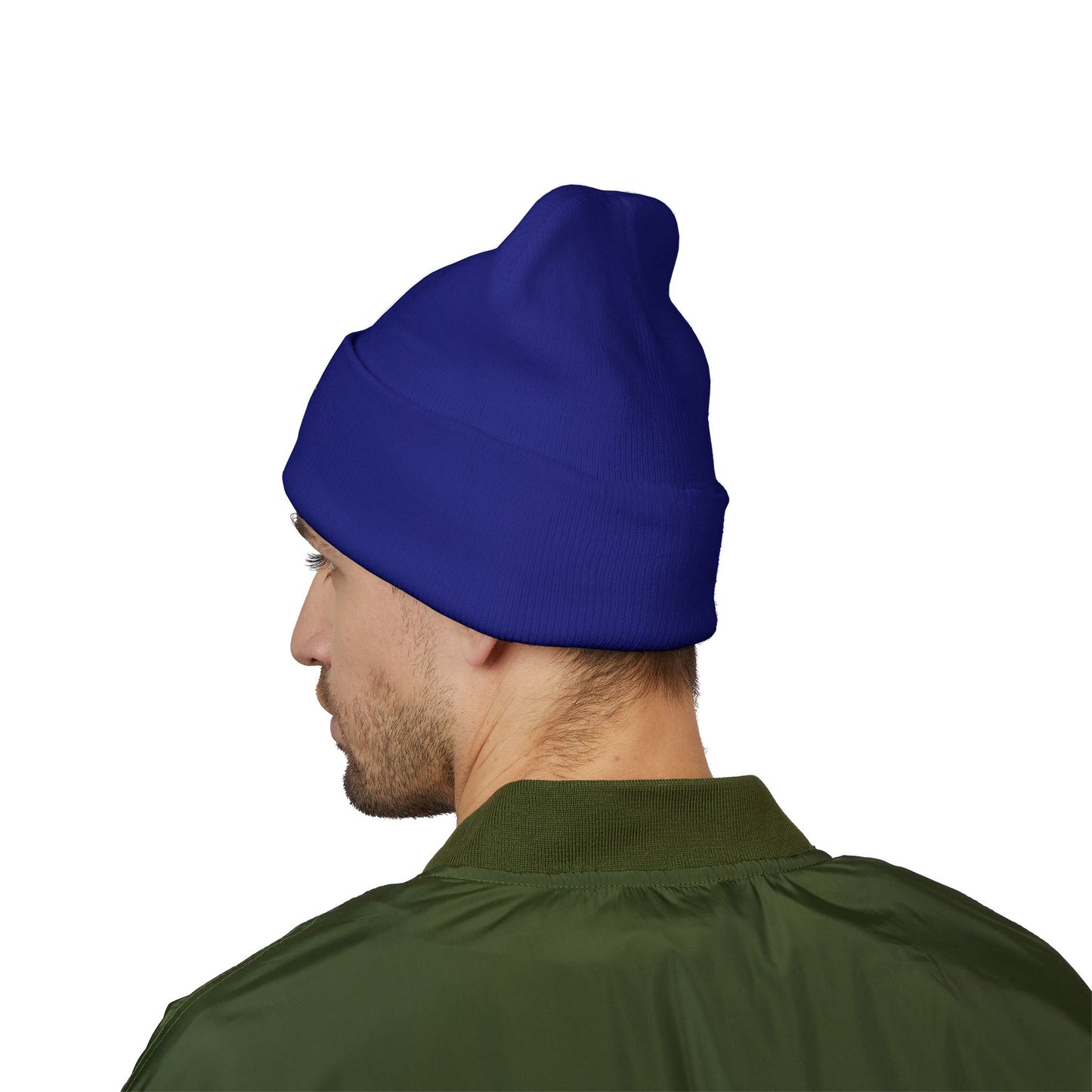 Embroidered Cuffed Beanie — Minimal CF Logo Knit Hat
