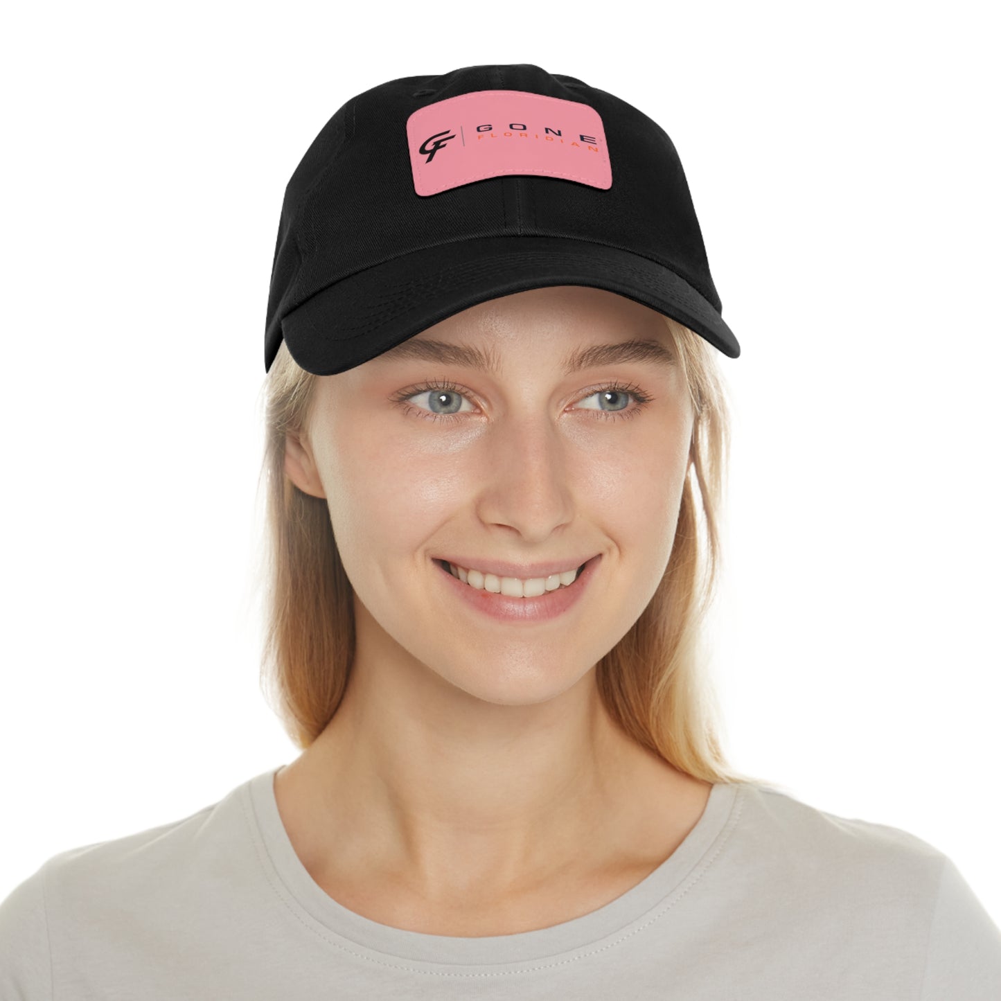 Leather Patch Dad Hat — Gone Floridian Logo