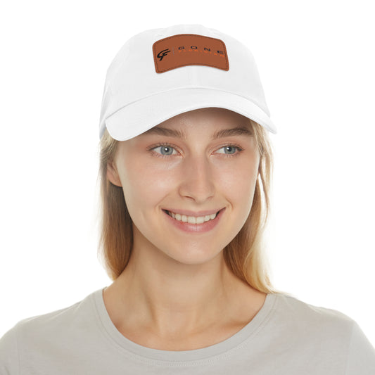 Leather Patch Dad Hat — Gone Floridian Logo
