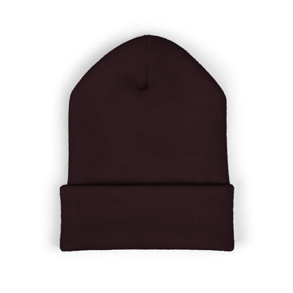 Embroidered Cuffed Beanie — Minimal CF Logo Knit Hat