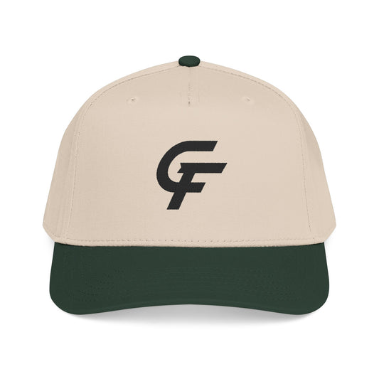 Mid-Profile Cap — White & Dark Green