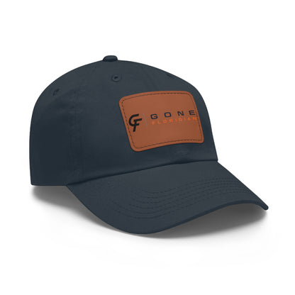Leather Patch Dad Hat — Gone Floridian Logo