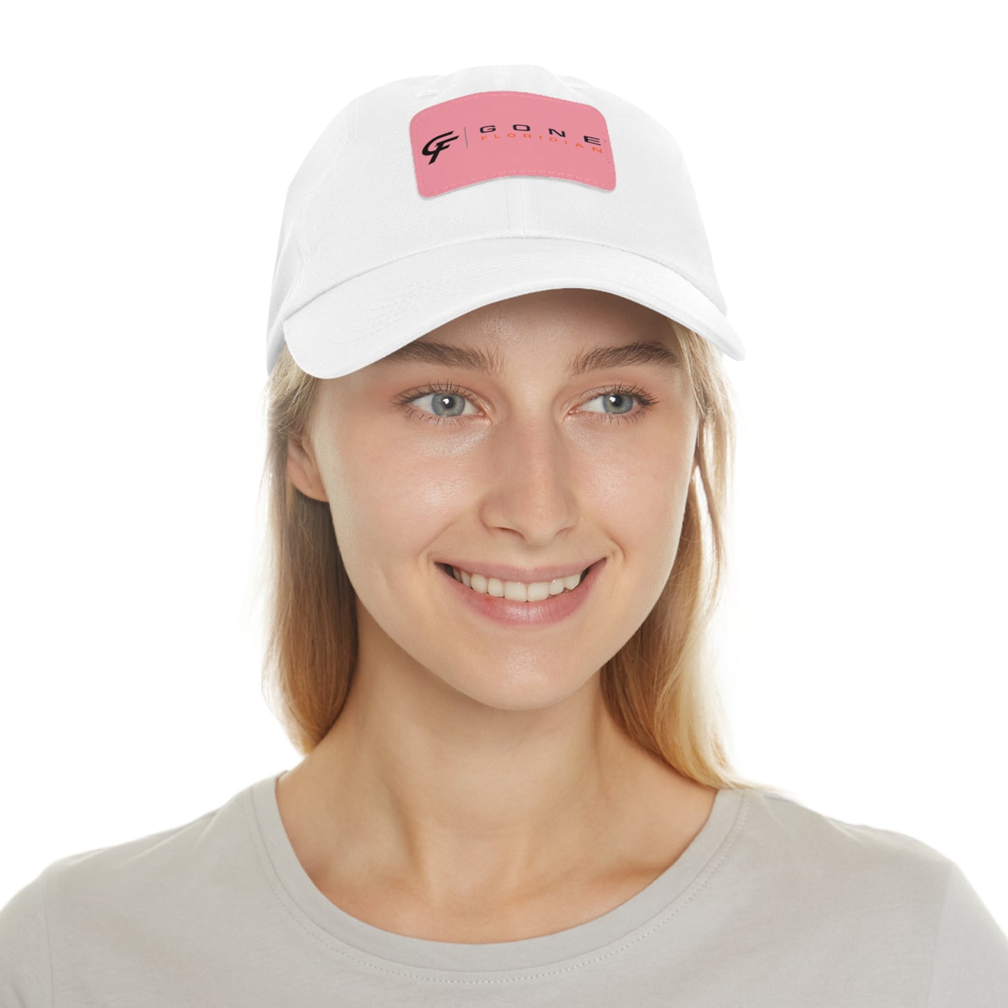 Leather Patch Dad Hat — Gone Floridian Logo