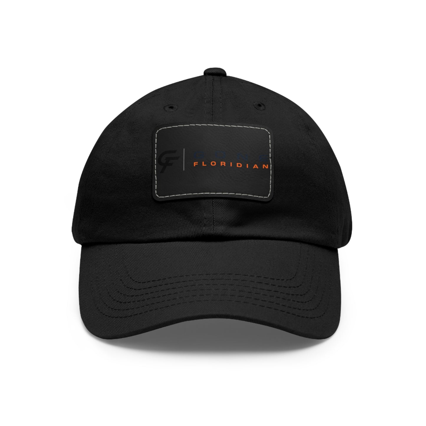 Leather Patch Dad Hat — Gone Floridian Logo