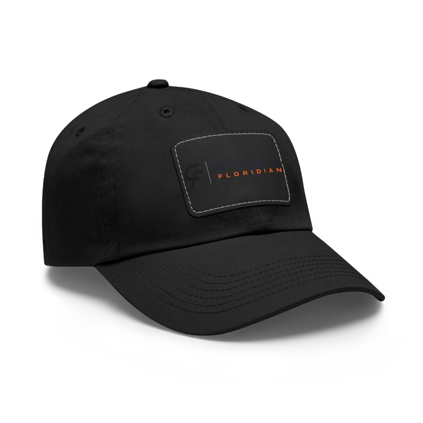 Leather Patch Dad Hat — Gone Floridian Logo