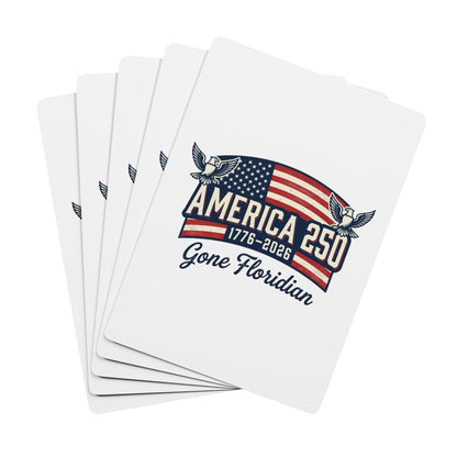 America 250 Poker Playing Cards - 'Gone Floridian' Patriotic Deck (1776–2026)