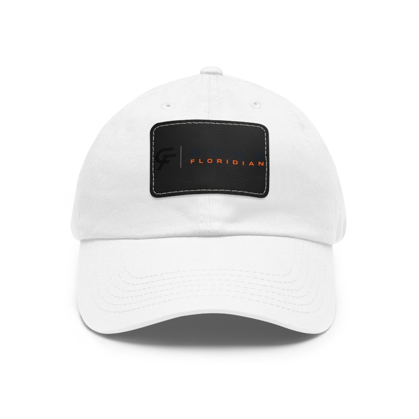 Leather Patch Dad Hat — Gone Floridian Logo