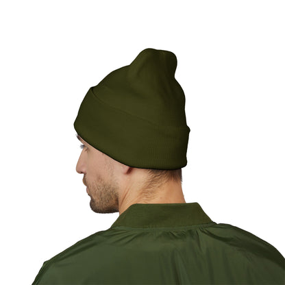 Embroidered Cuffed Beanie — Minimal CF Logo Knit Hat