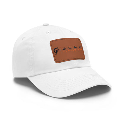 Leather Patch Dad Hat — Gone Floridian Logo