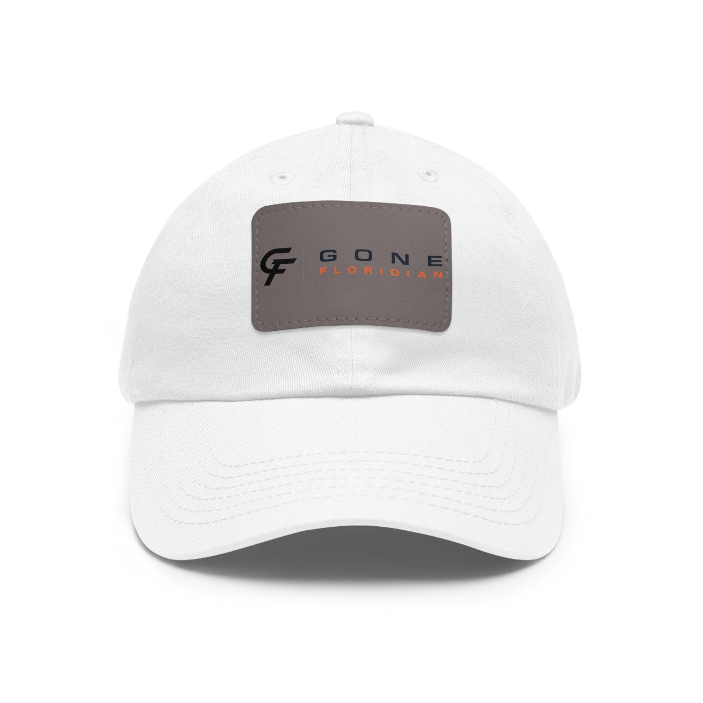 Leather Patch Dad Hat — Gone Floridian Logo