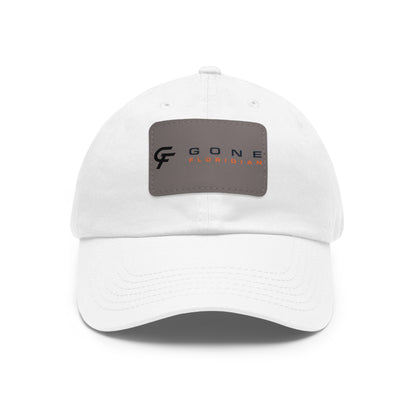 Leather Patch Dad Hat — Gone Floridian Logo